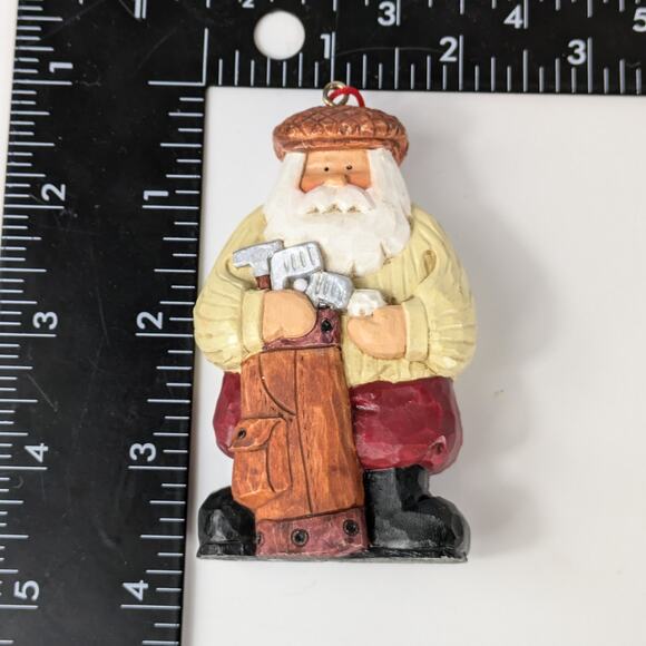 Golf Santa Christmas Ornament Scottish Resin Golfing Ball Bag Holiday Tradition - Picture 6 of 7